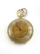 Baume, Geneve 18k gold case pocket watch