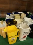 30 assorted branded water jugs.