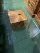 Contemporary glass top coffee table