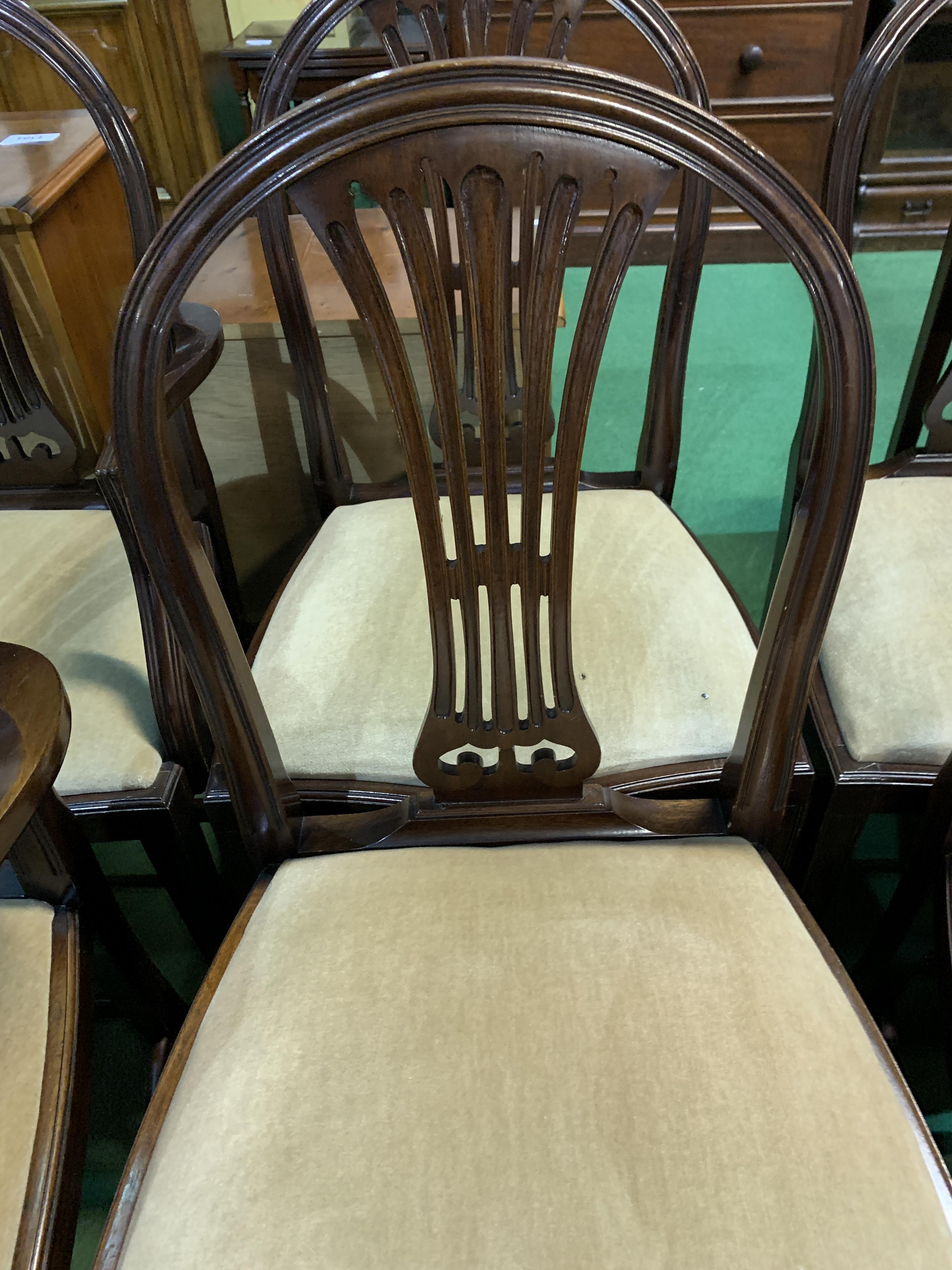 Set of six Georgian mahogany dining chairs - Image 5 of 11