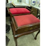 Two mahogany piano stools