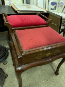 Two mahogany piano stools