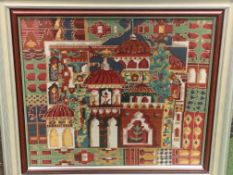 Framed and glazed needlework and tapestry pictures