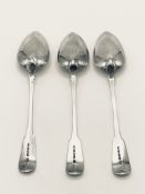 Three Georgian silver table spoons by George Wintle hallmarked London 1807