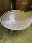 Indian copper tray table