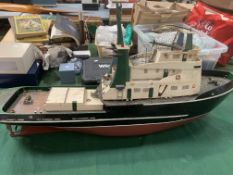Model wooden fishing boat
