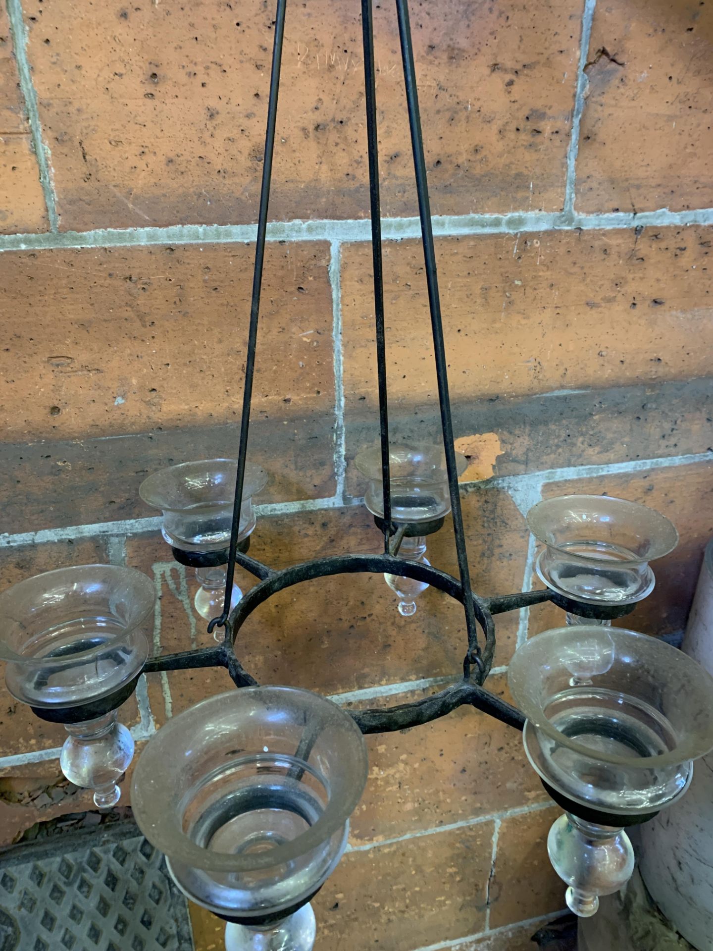 Metal six branch candle holder, together with two other candle holders - Bild 3 aus 6