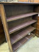 Mahogany open bookcase