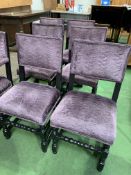 Set of eight dining chairs