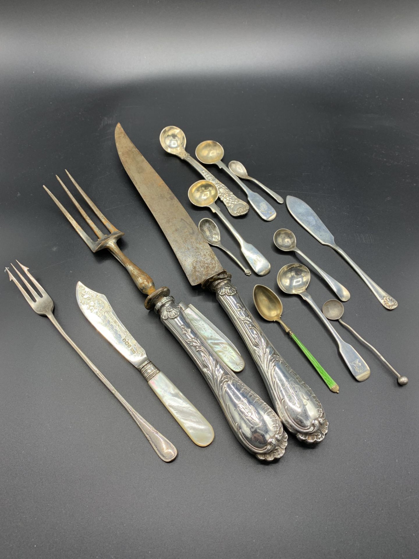 A quantity of hallmarked silver cutlery