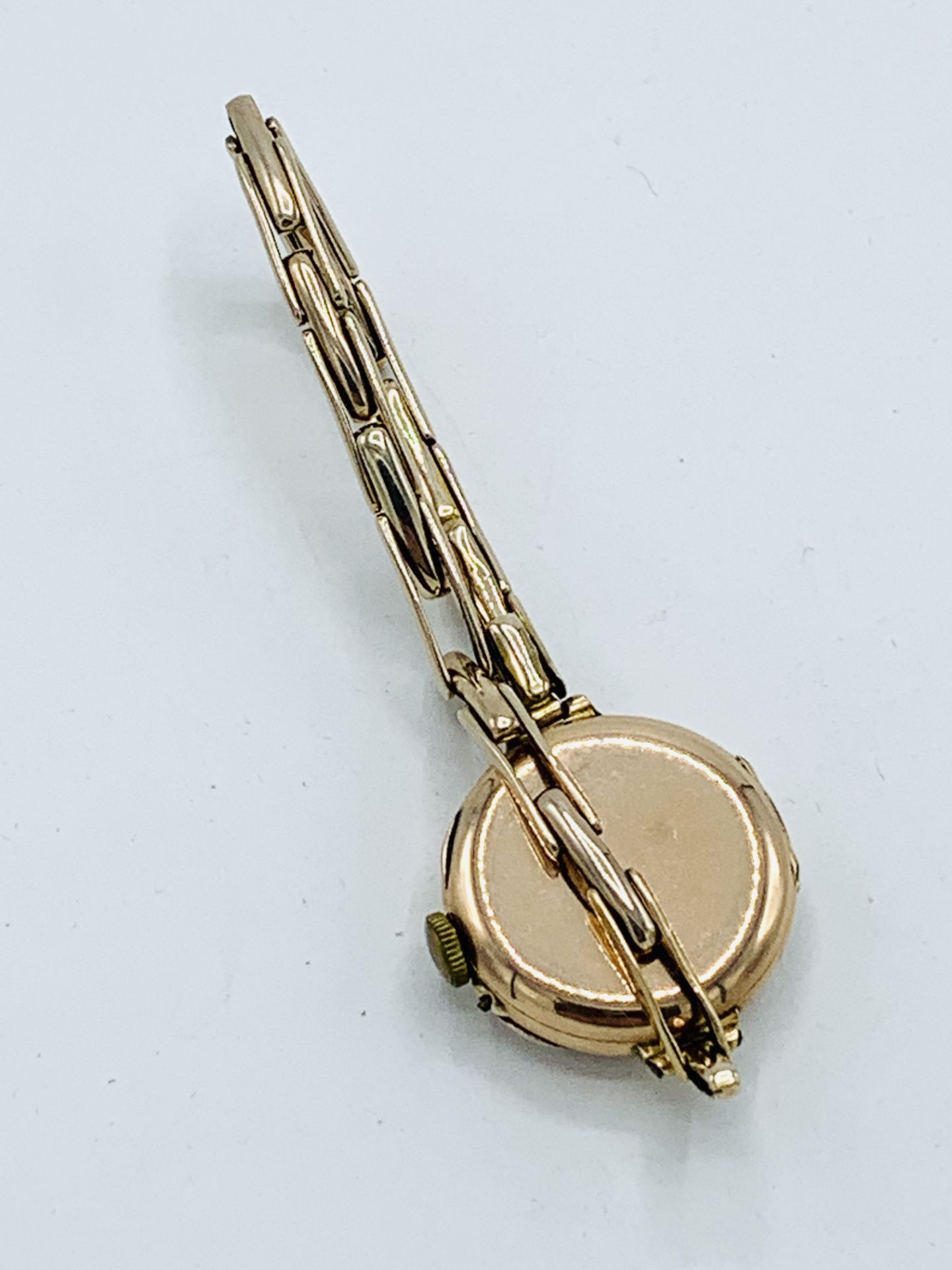 Swiss made 9ct gold case manual wind wrist watch - Bild 3 aus 4