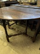 Oak dropside gateleg table