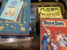 Quantity of children's books including 1916 and 1935 Playbox Annuals