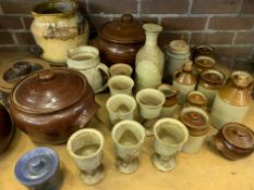 Collection of stoneware pots