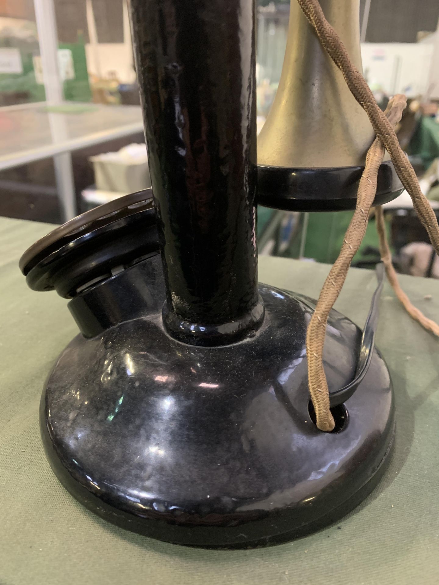 Candlestick telephone with brass earpiece - Image 4 of 4