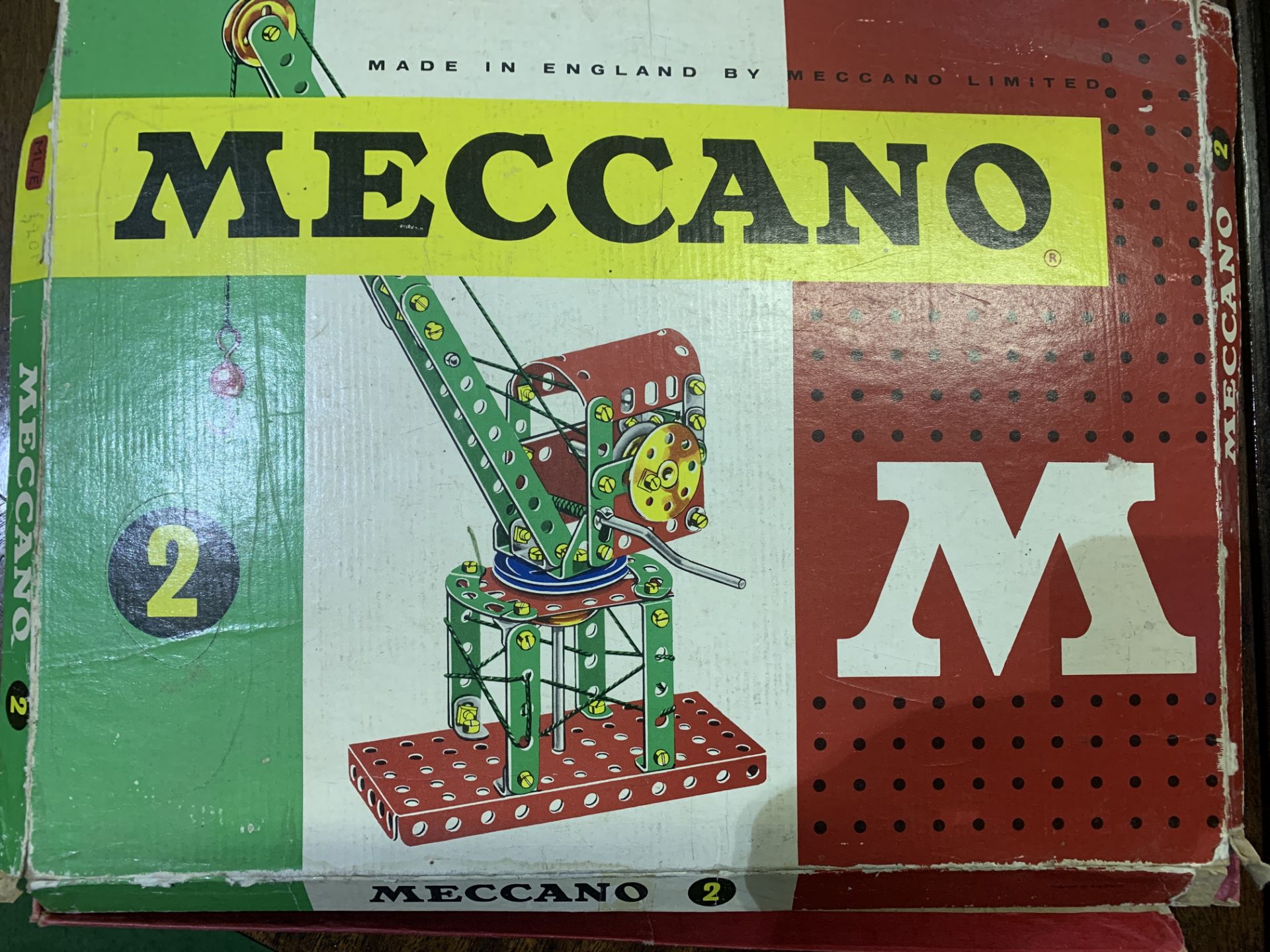 Meccano No 2 set in original box and a collection of eleven 00 gauge wagons