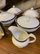 Four china tureens and other items of china