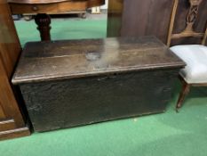 19th century oak metal bound chest