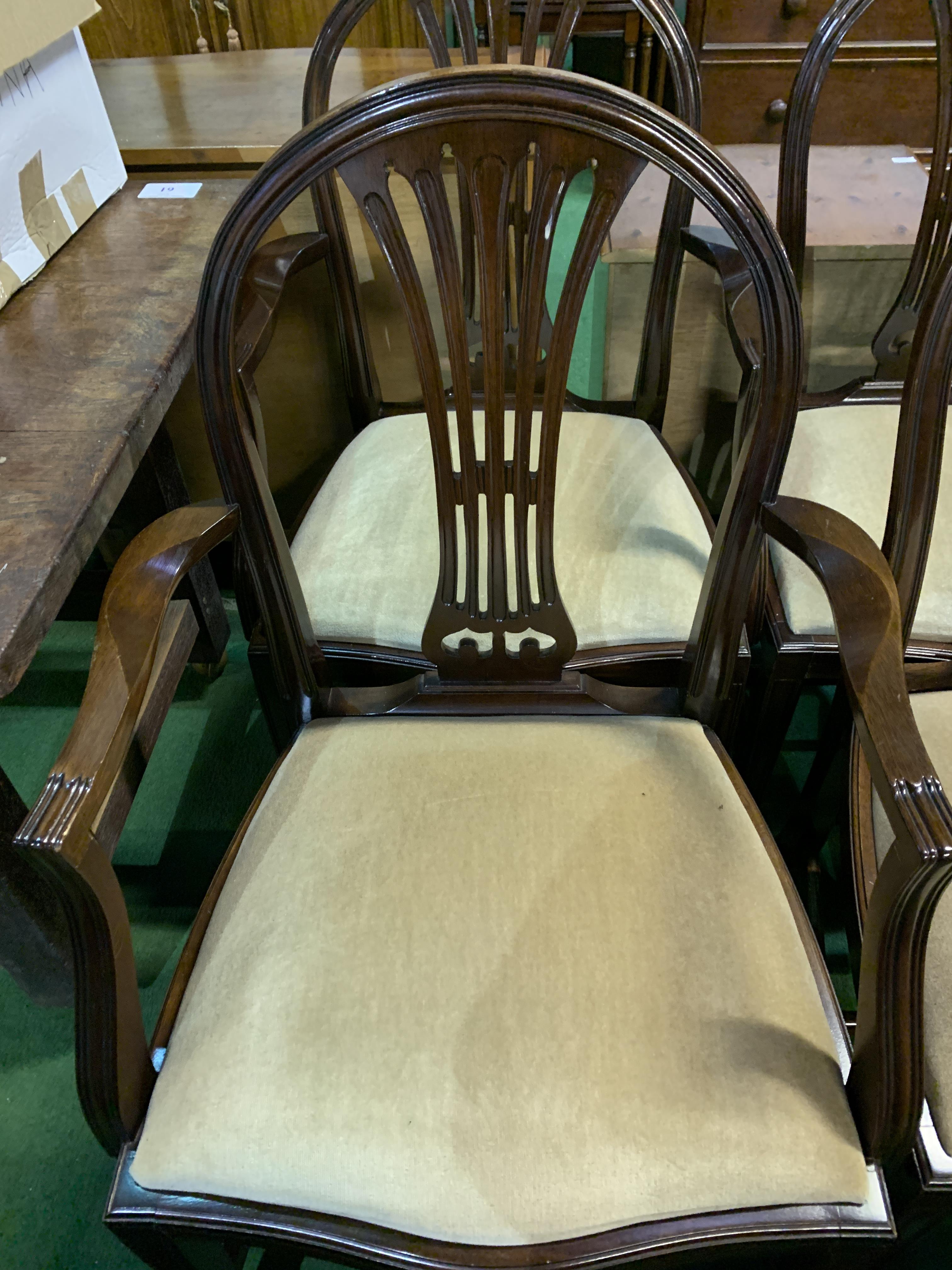 Set of six Georgian mahogany dining chairs - Image 6 of 11