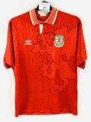 A signed Wales football shirt