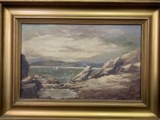 Two framed oil on canvas scenes