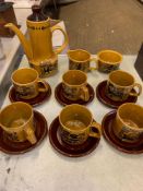 Royal Worcester Palissy Ware coffee set
