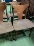 Set of four teak framed chairs