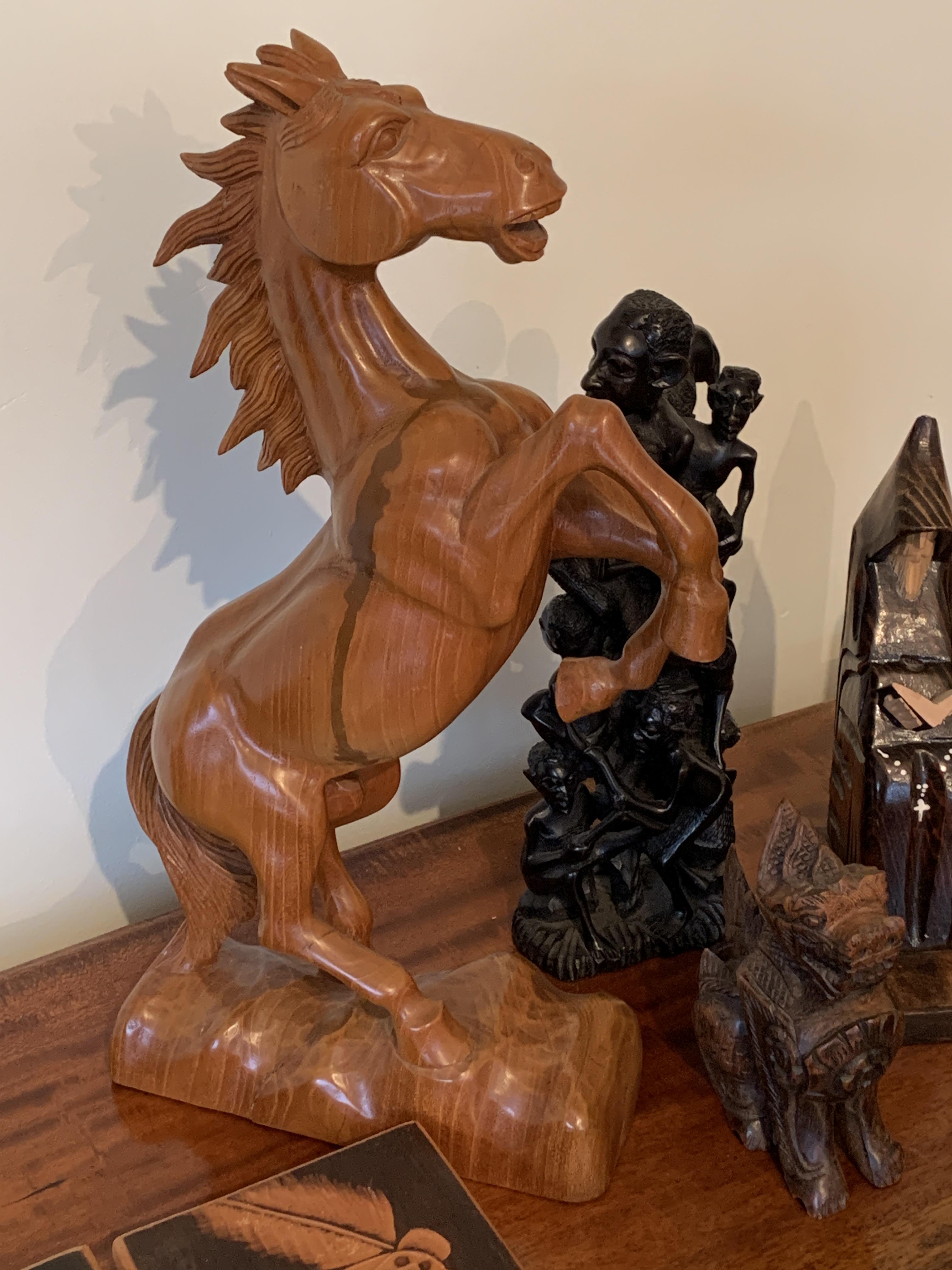 Collection of carved wood figures - Image 4 of 4