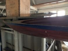 Coxed pair wooden rowing boat