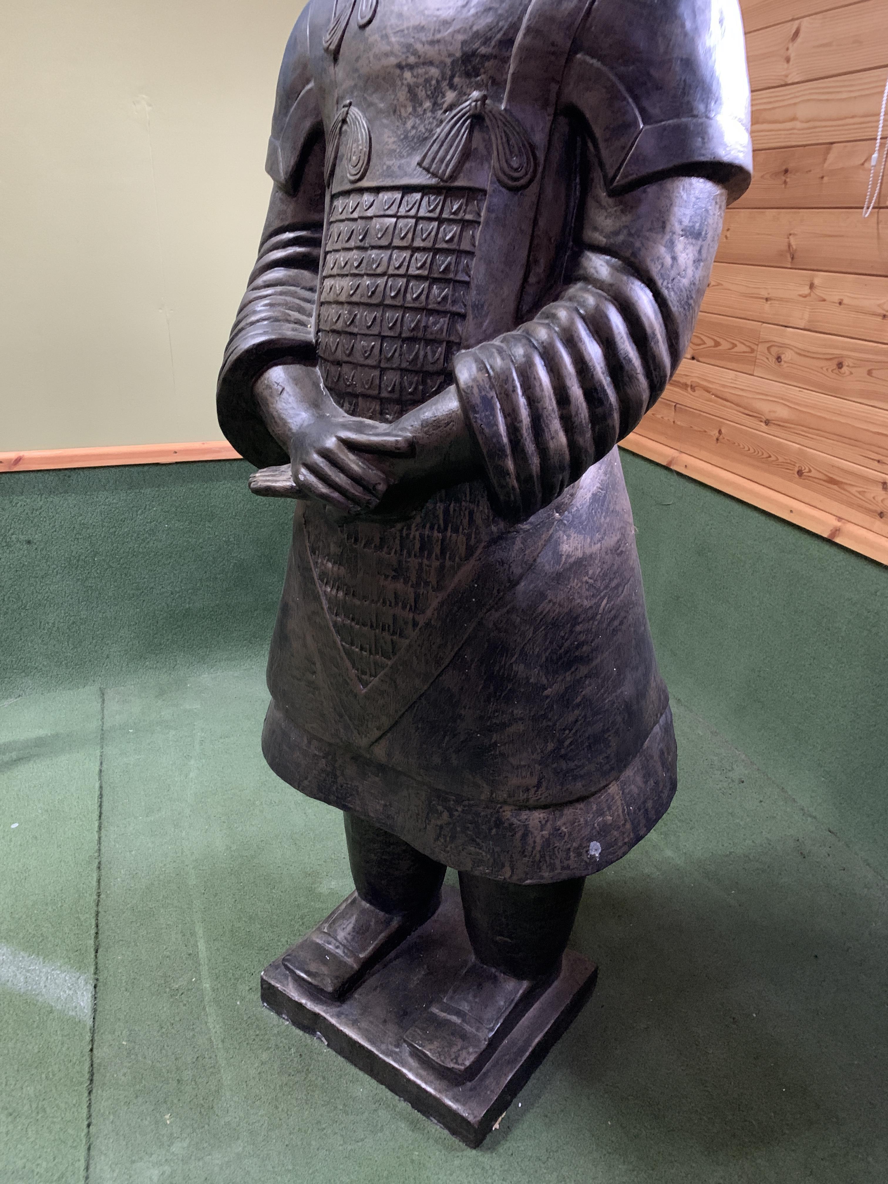 A Qin style terracotta figure of a high ranking officer - Image 2 of 6