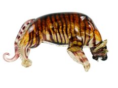 Murano glass figure of a Tiger in the style of Alessandro Barbaro