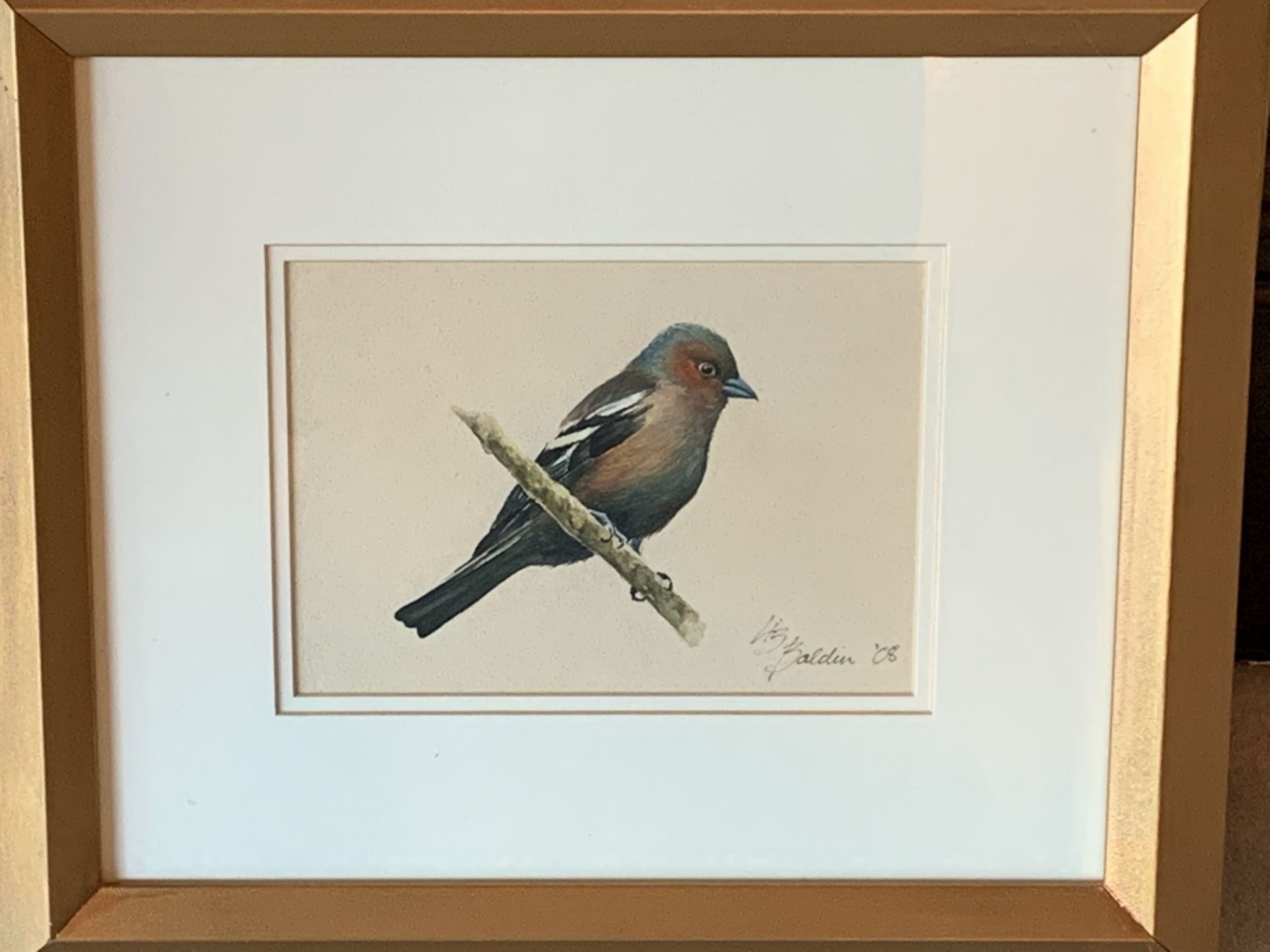 Two framed and glazed paintings of birds - Image 2 of 2