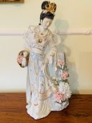 Large ceramic figure of an Oriental lady