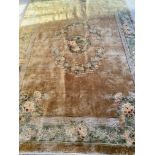 Gold wool ground Chinese style rug