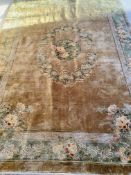 Gold wool ground Chinese style rug