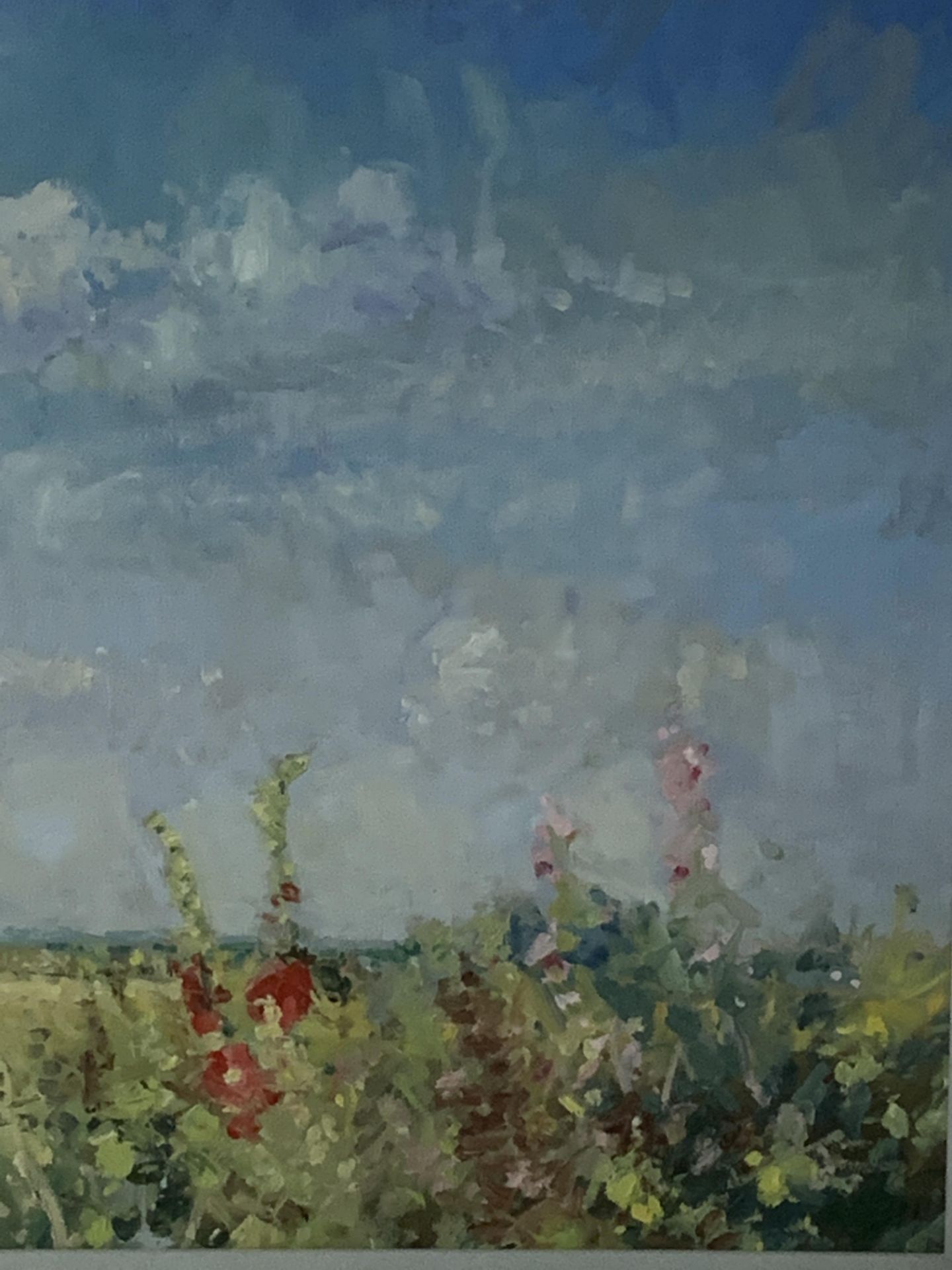 Gilt framed oil on canvas landscape, signed Paul Brown - Image 2 of 3
