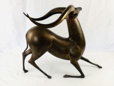 Bronze figure of an Antelope by Loet Vanderveen