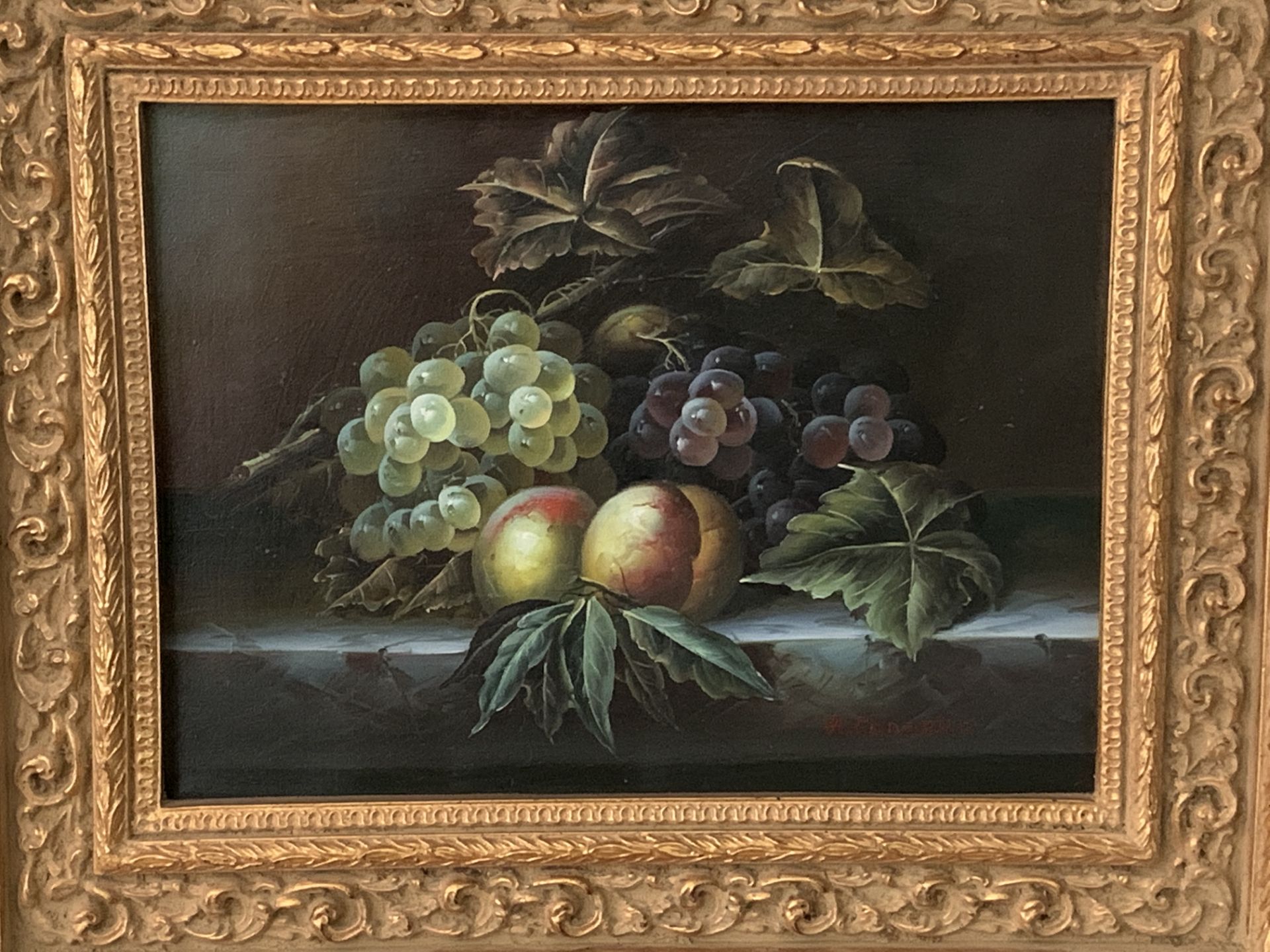 Two gilt framed oil on canvas paintings by R. Canzelo