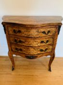 French style chest of three drawers