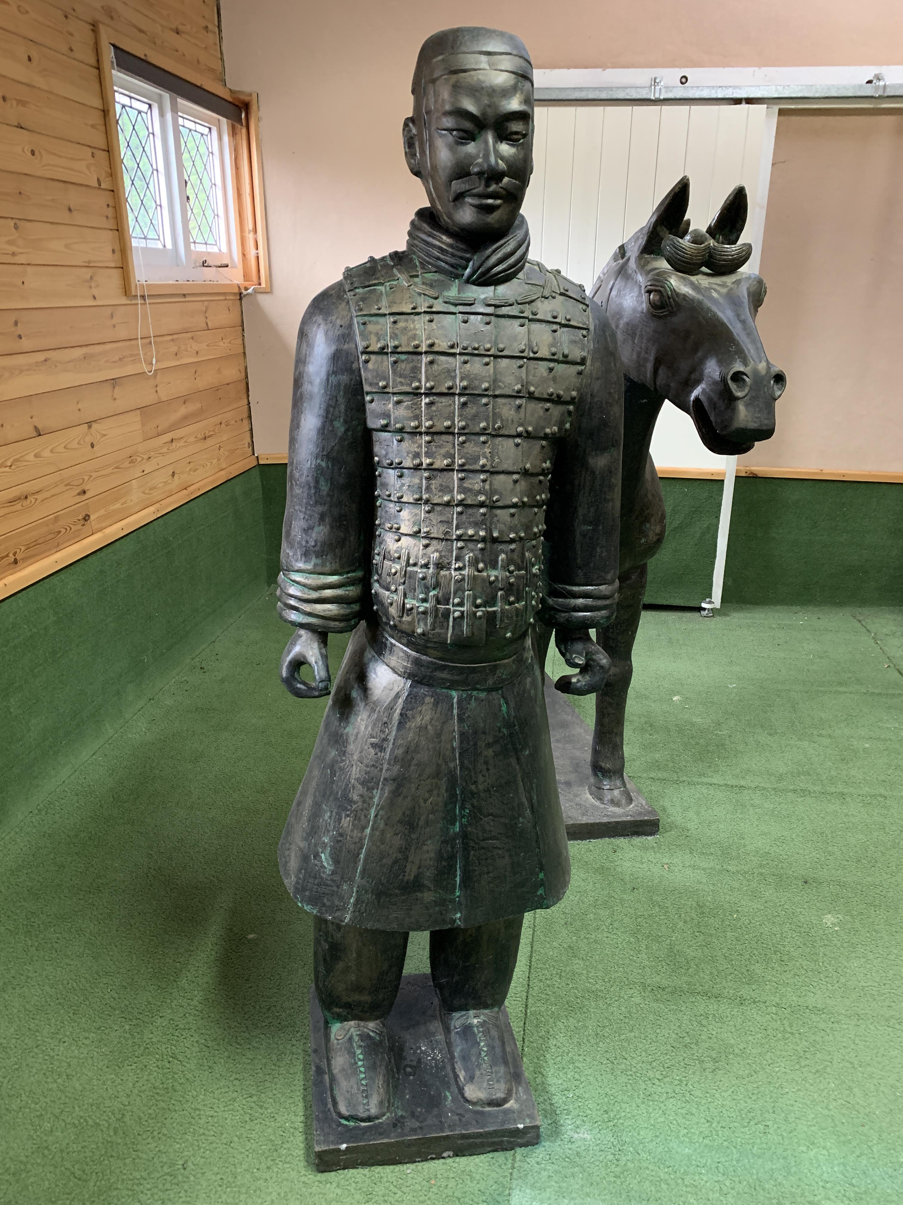 A Qin style terracotta figure of a cavalryman - Image 2 of 6