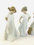 Four Nao figures of girls