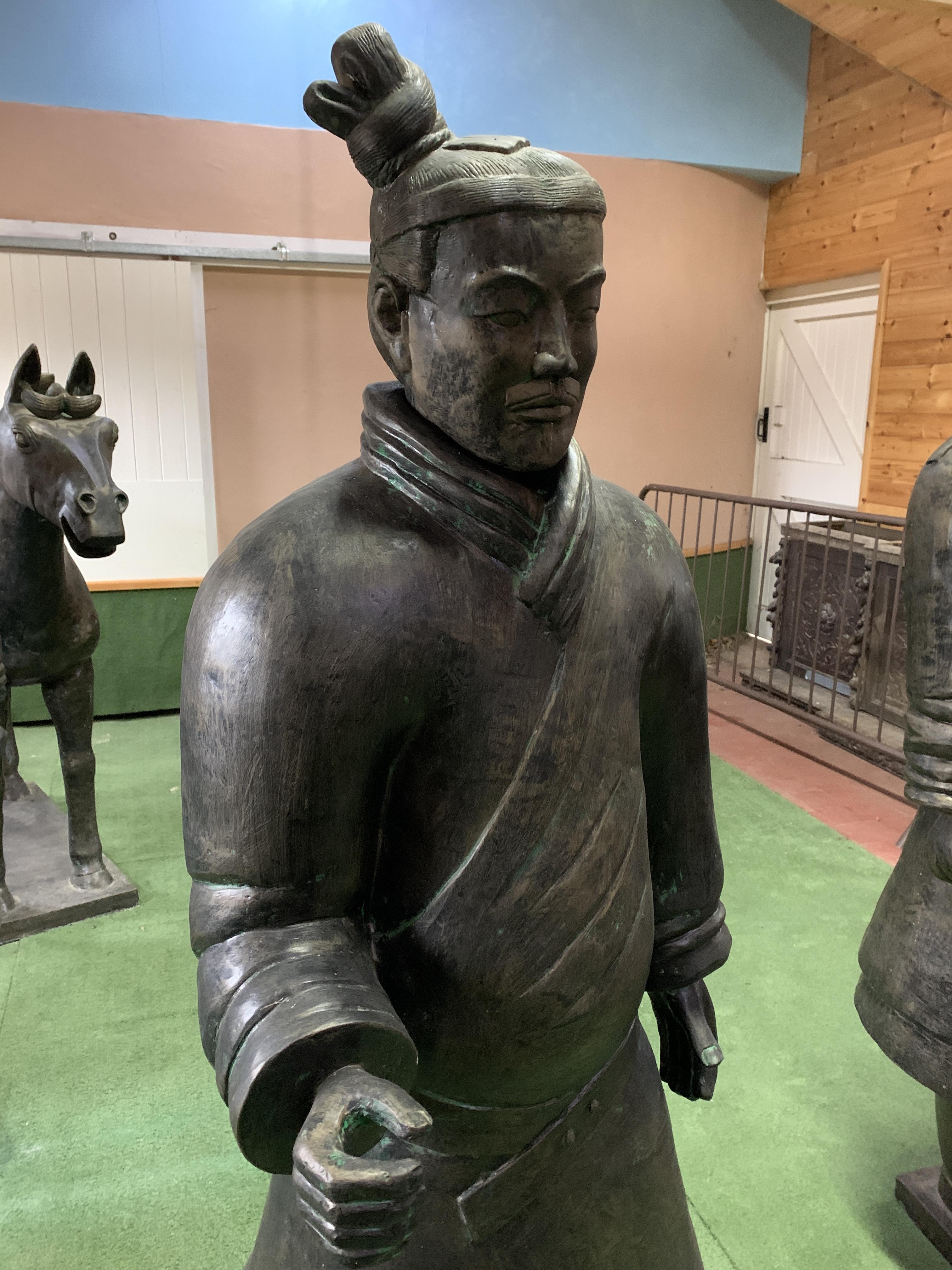A Qin style terracotta figure of an infantry soldier - Image 6 of 6