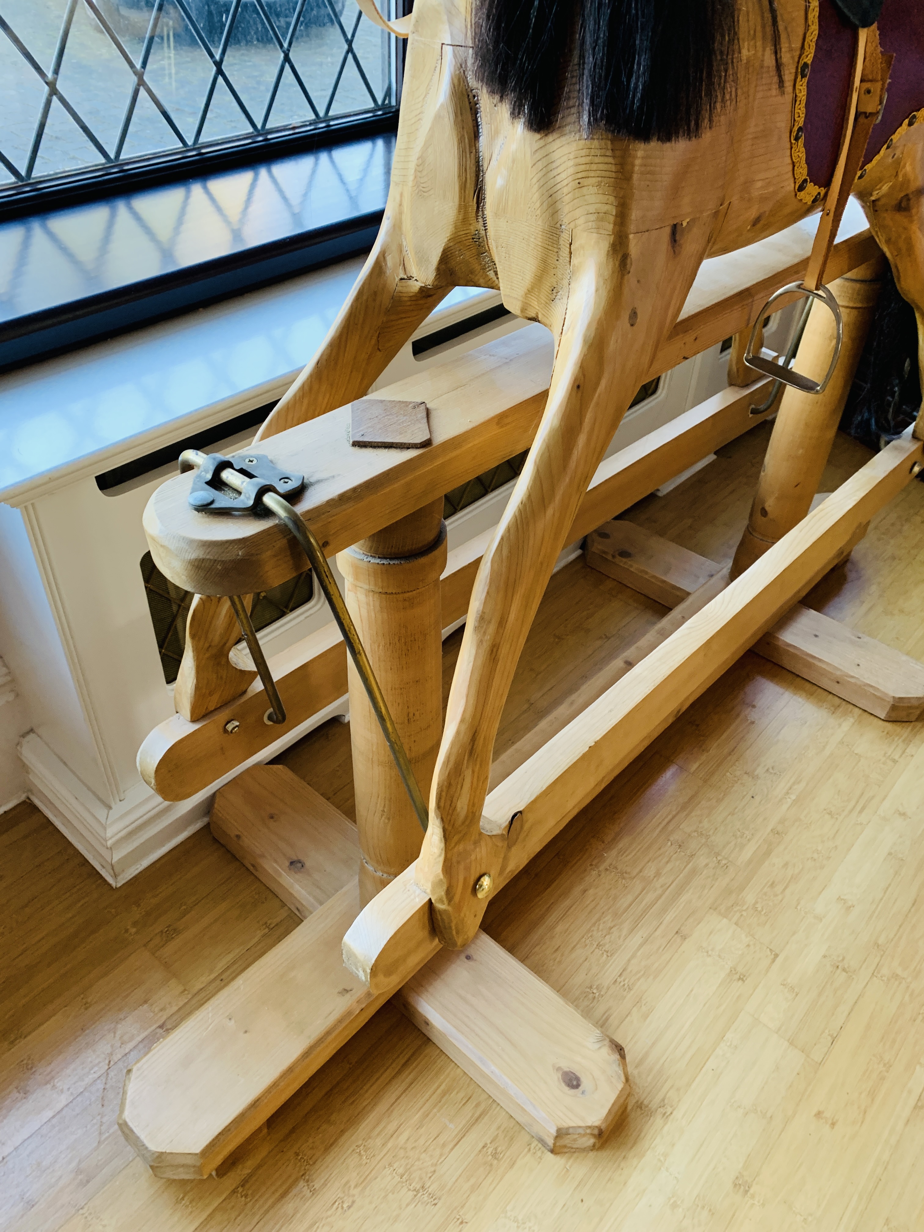 Carved wood rocking horse - Image 3 of 4