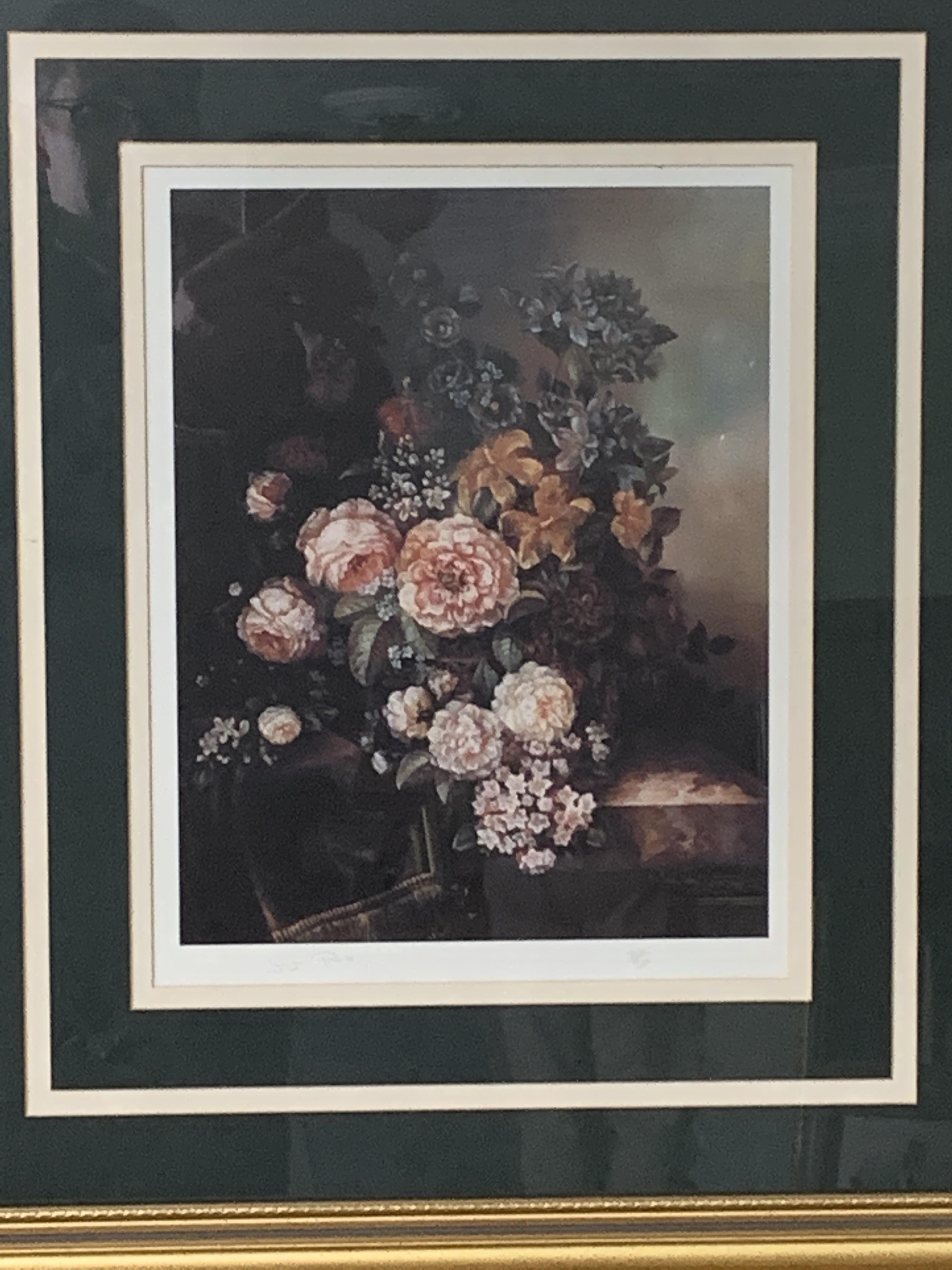 Pair of gilt framed and glazed limited edition still life flowers, 250/850, by Susan Park - Image 3 of 3