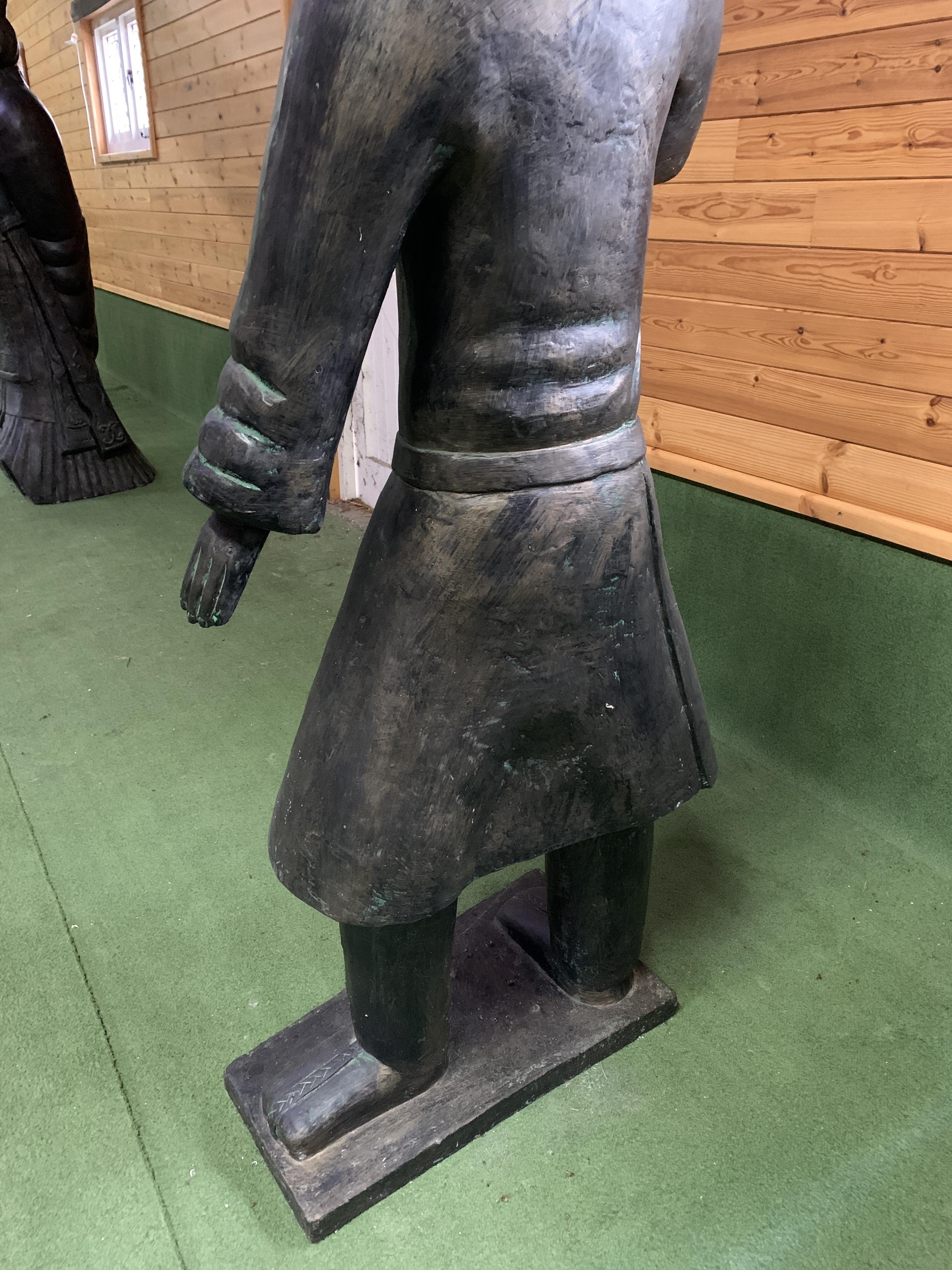 A Qin style terracotta figure of a standing soldier - Image 4 of 5