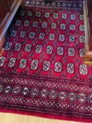 Red ground Bokara rug