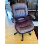 Leather effect office chair
