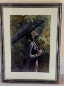 Framed and glazed acrylic 'Sun after Rain', signed Chris Parry