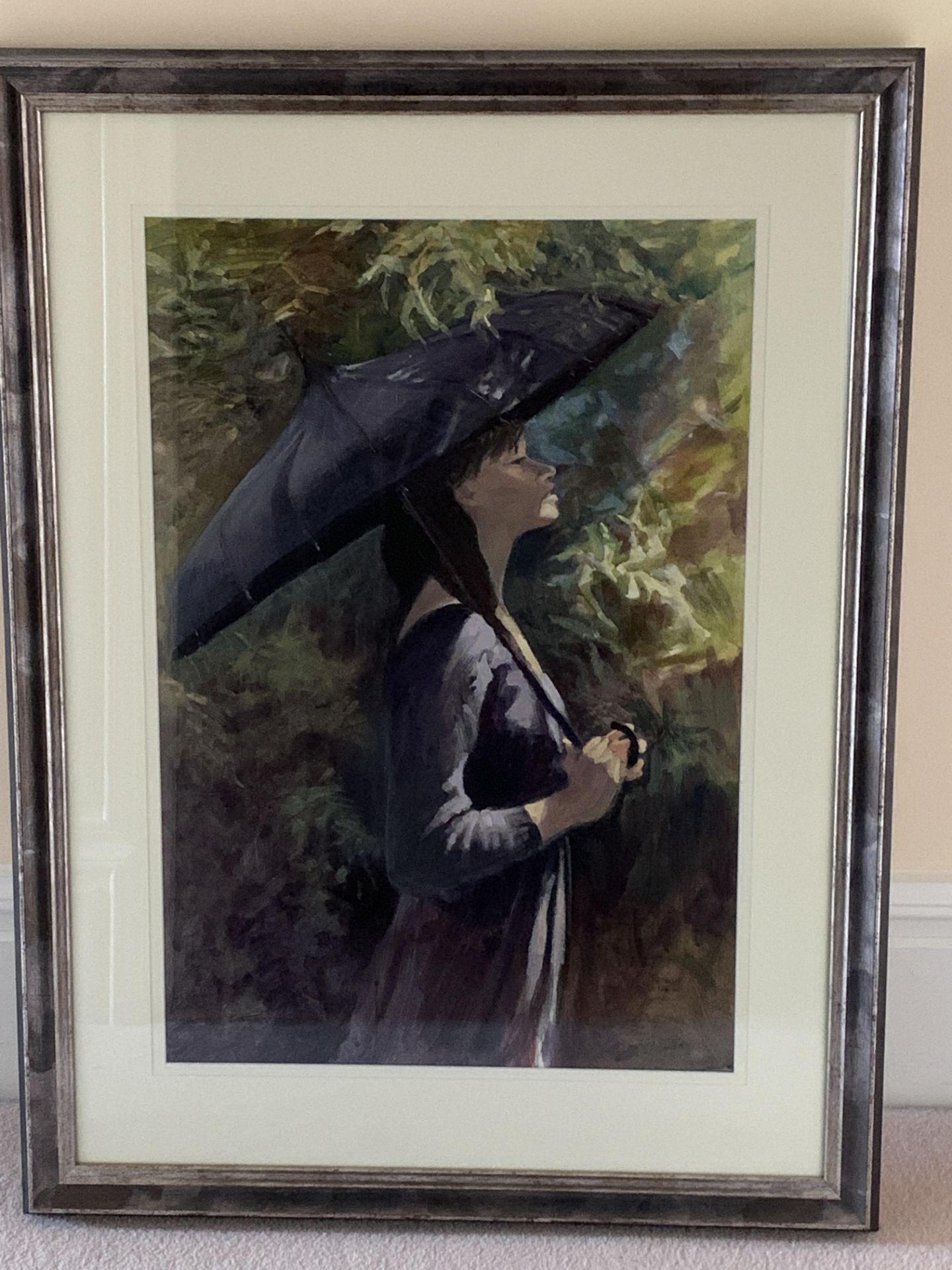 Framed and glazed acrylic 'Sun after Rain', signed Chris Parry