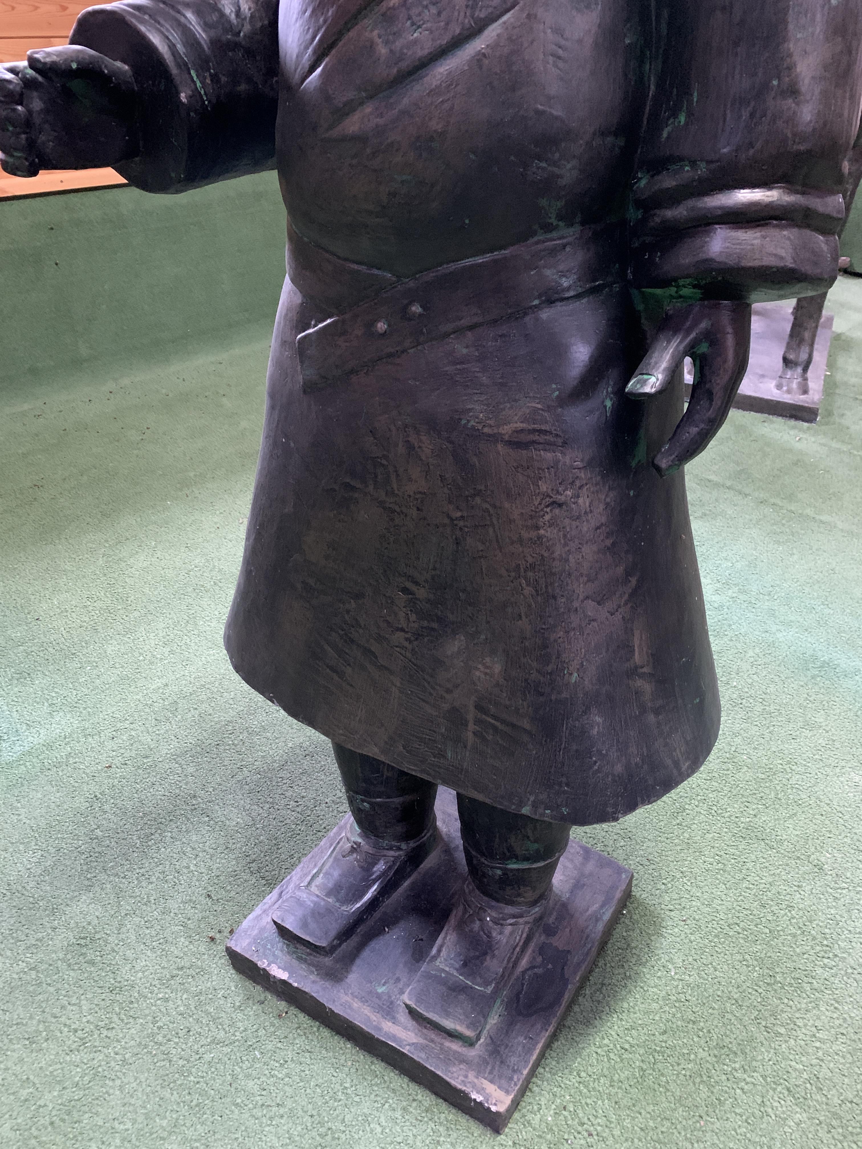 A Qin style terracotta figure of an infantry soldier - Image 2 of 6